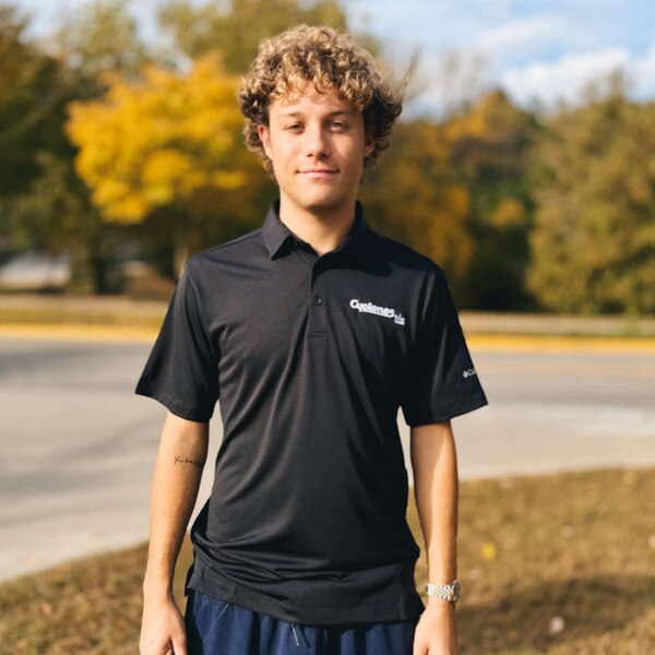 Columbia Cyclones Script Black Polo